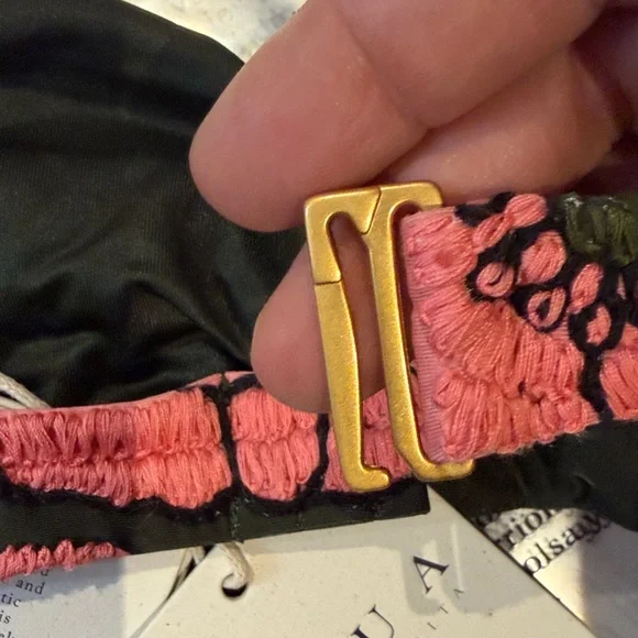 AGUA BY AGUA BENDITA Soya Botanica Rosa Embroidered Bikini Top NWT - Picture 16 of 16